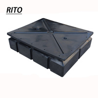 Flotteurs de ponton PE en plastique pied, Marine en bénique, en aluminium, aqua marina, réservoir modulaire noir