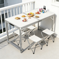 Ensemble de table et de chaises pliantes personnalisées pour la plage, le camping et les pique-niques, table de repas d'extérieur pour les événements