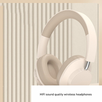Headphone nirkabel, headphone tanpa kabel, warna susu, hadiah, baterai tahan lama, headset headphone nirkabel