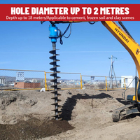 Foreuse hydraulique haute performance pour excavatrice, idéale pour les fondations de construction et les projets de pieux solaires