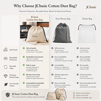 Sac à poussière en coton avec cordon de serrage, pochette de protection souple pour chaussures et sacs à main, emballage de détail, commandes en gros, logo personnalisé, voyage