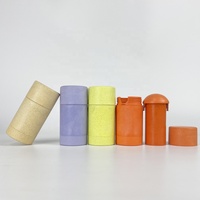 Tube Deodoran Kosong Isi Ulang Ramah Lingkungan 60ml, Bahan Jerami Gandum, Wadah Kosmetik Plastik Putar, Botol Tutup Sekrup