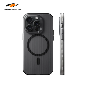 Frosted sọc hình học không dây phí điện thoại trường hợp đối với <span class=keywords><strong>iPhone</strong></span> 16 15 14 Pro Max 12 13 Pro 15 16 cộng với chống-mùa thu bội thu chống trượt - Product Image 3