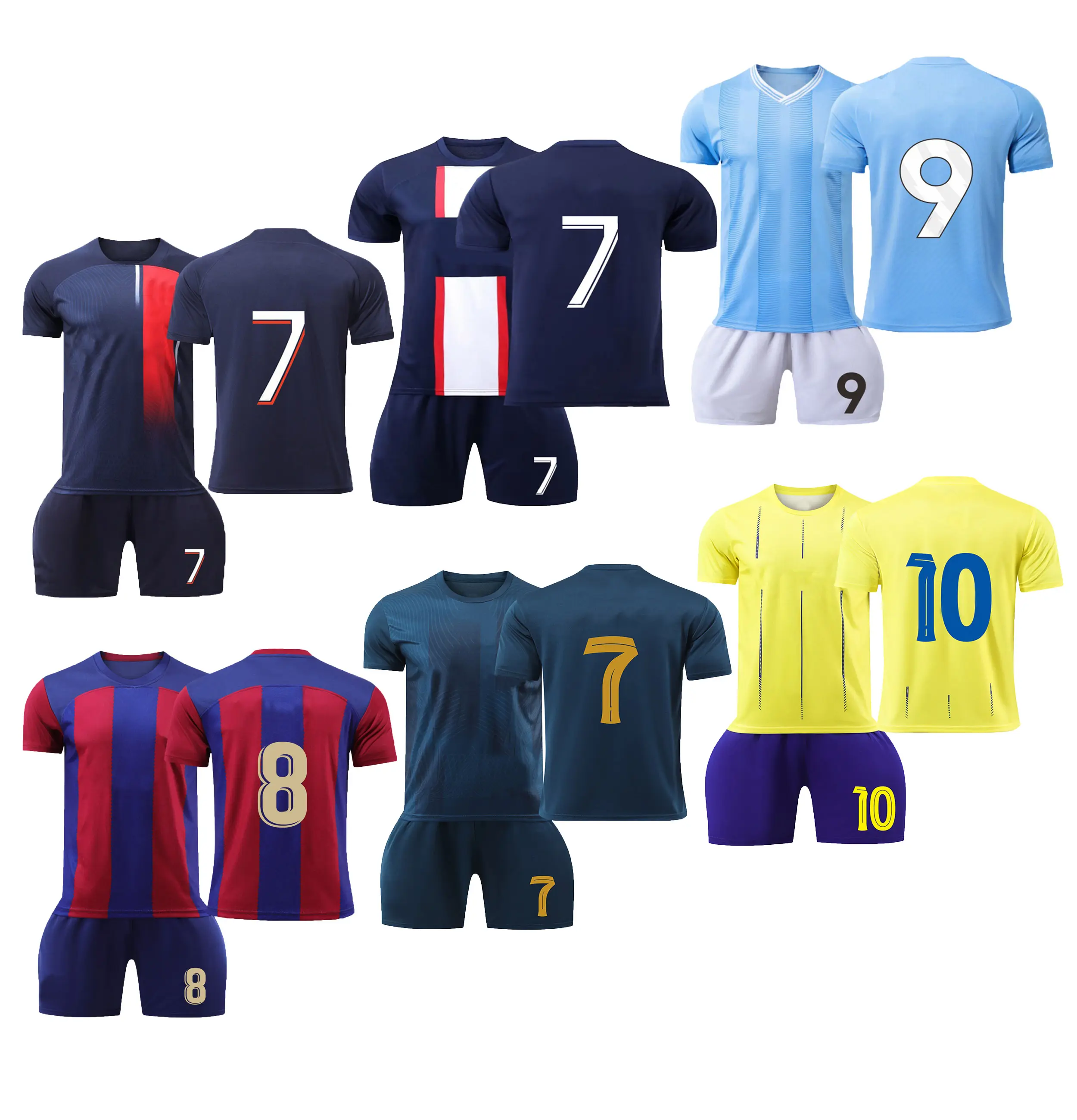 24-25 Wholesale Latest Football Men's and Women's Top Direct Sales Adult and Children's Football Suit Set
