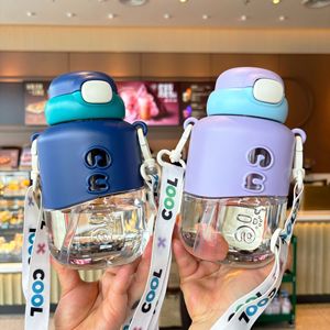 Plastic Water Bottle 680ml Leak Proof With Strap For Kids School Outdoor Use - Product Image 1