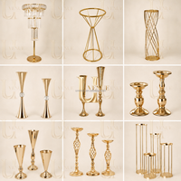 Support de Présentation Géant de Luxe en Métal Doré pour Boules Florales, Vase Centre de Table pour Mariages, Événements et Décorations de Fêtes