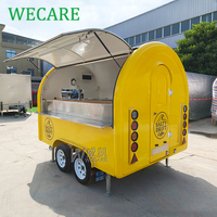Wecare Petit chariot à café Remorque à glaces Mini snack-bar Camions de restauration Remorque de restauration