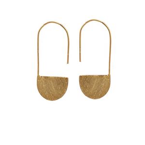Mejor Oferta, Pendientes Geométricos Chapados en Oro, Acabado Mate, Regalo para Bodas y Fiestas, Joyería al por Mayor - Product Image 1