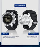 Jam Tangan Digital North Edge Aqua 2023 Hot Sale dengan Penunjuk Bercahaya, Bahan Stainless Steel, Tahan Air untuk Olahraga, Jam Tangan Pintar untuk Pria