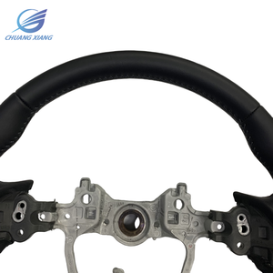 Haute qualité adapté pour <span class=keywords><strong>Toyota</strong></span> Innova Hilux Revo Fortuner cuir noir couture voiture volant squelette - Product Image 5