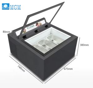 Vitrine réfrigérée à service libre en <span class=keywords><strong>marbre</strong></span> avec porte ouverte pour la présentation de glaces, yaourts et gâteaux, avec compresseur pour application de refroidissement - Product Image 2