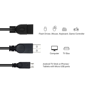 <span class=keywords><strong>OTG</strong></span> Micro USB Host Power Y Splitter Adaptador USB Estándar Cobre estañado BOXPUT CN;GUA <span class=keywords><strong>Cable</strong></span> de PVC a Mirco Macho Hembra Negro 2 en 1 - Product Image 6