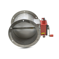 Amortisseur de conduit d'air manuel réglable en acier inoxydable Amortisseur d'incendie circulaire rond pour système CVC