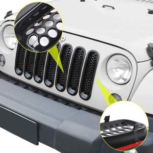 Jeep Cherokee Accessoires Chrome Porte Pare-chocs Support Radiateur Support Antibrouillard Cas Ventilateur Capot Verrouillage Pare-Soleil Vent Bug Déflecteurs - Product Image 2