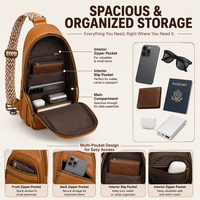 Sac de Poitrine de Luxe pour Femme, Sac Bandoulière en Cuir Tendance, Sac de Voyage Élégant pour Femme, Vente en Gros, Fabrication OEM ODM