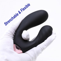 Masseur de prostate en silicone rechargeable USB de haute qualité à double tête avec 10 modes de vibration Conception muette pour une utilisation discrète