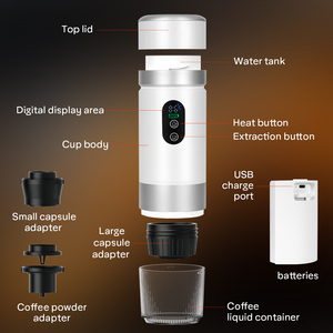 Nouvelle Machine à <span class=keywords><strong>expresso</strong></span> électrique en plastique Portable entièrement automatique charge USB pour voyage en voiture utilisation extérieure <span class=keywords><strong>café</strong></span> <span class=keywords><strong>moulu</strong></span> Compatible - Product Image 2