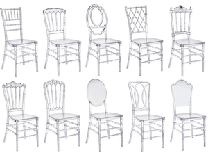 Chaise <span class=keywords><strong>de</strong></span> jardin et <span class=keywords><strong>de</strong></span> banquet Chiavari en résine acrylique transparente empilable, idéale pour les mariages et événements – Offre spéciale - Product Image 2