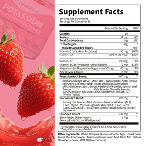 Premium Custom <b>Herbal</b> <b>Supplement</b> Potassium Magnesium Gummies Contains Vitamin D3 With Vitamin C Boost Electrolyte Balance - Product Image 2