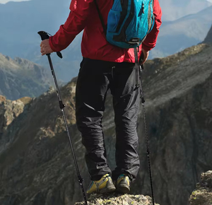 Aluminum Alloy Trekking Pole Telescoping Hiking Climbing Staff Outdoor Camping Mountaineering <b>Walking</b> <b>Stick</b> Drop-Resistant - Product Image 3
