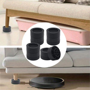 Elevadores de cama negros para muebles, elevadores de cama resistentes para mesa, sofá, escritorio, elevadores de marco de cama ajustables de 1,3/2,3 pulgadas - Product Image 1