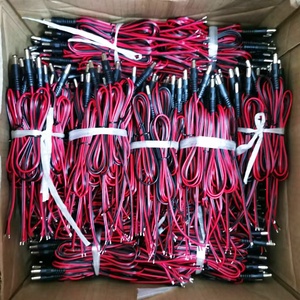 Cable de Alimentación de 1m, 20AWG, 5.5mm x 2.1mm, Macho, con Extremos Libres, Negro y Rojo - Product Image 5