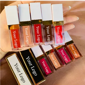 30 warna lipstik Velvet organik Lip gloss Label pribadi kilau bebas Tautan Lip gloss