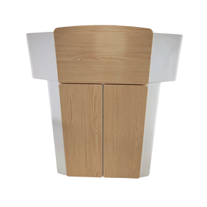 Mobilier scolaire podium numérique de haute qualité en acier et bois plate-forme multimédia de bureau d'enseignant avec armoires de rangement - Product Image 6