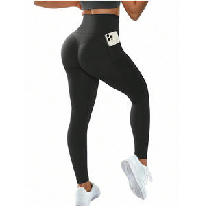 Leggings Deportivos Transpirables de Cintura Alta con Bolsillos, Control de Abdomen, Elásticos en 4 Direcciones, para Yoga y Gimnasio - Product Image 4
