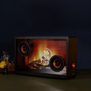 New Design Retro Blue Tooth Transparent <b>Led</b> Computer Wireless Speaker Box Desktop Subwoofer Retro Desktop Blue Tooth Speaker - Product Image 6