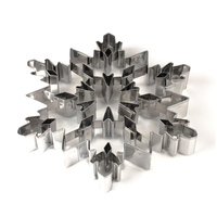 Alat Pemanggang 3D Stainless Steel Besar Natal Kepingan Salju Cetakan Pemotong Kue