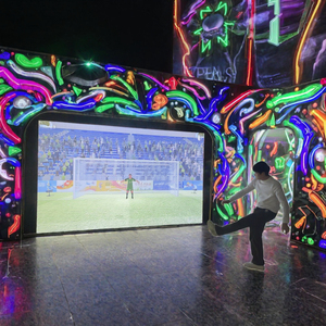 Juego de Fútbol Interactivo con Proyección en Pared, Simulador de Fútbol Inteligente, Máquina Arcade con Respuesta Táctil para Entretenimiento en Interiores - Product Image 3