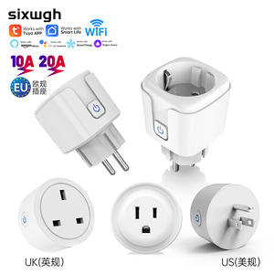 ปลั๊กไฟอัจฉริยะ Tuya Smart WiFi พร้อมซ็อกเก็ต ควบคุมผ่านแอป รองรับ <span class=keywords><strong>Alexa</strong></span> Voice Assistant ตั้งเวลา ตั้งค่าการใช้พลังงาน วัดค่าการใช้ไฟฟ้าได้ มีตัวเลือกกระแสไฟฟ้าหลากหลาย - Product Image 1