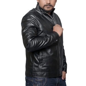 Veste d'hiver décontractée pour hommes en gros, nouveau design, col montant, veste en jean et cuir tendance avec logo frontal, prix abordable, Pakistan - Product Image 5