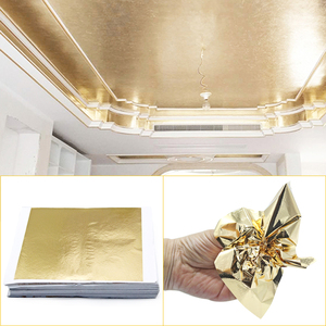 1000 p/túi 14x14cm Double-Side màu vàng lá lá Sheets đối với di động đồ nội thất trang trí nội thất - Product Image 1