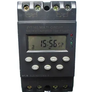 Programa automático multicanal/interruptor de temporizador programable de 220V, calidad de exportación, versión en inglés