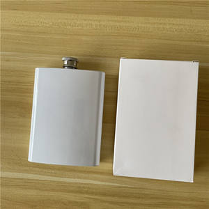 Flacon à liqueur en acier inoxydable 304 de 8 oz, blanc, vierge, pour sublimation, flacon à alcool, whisky, <span class=keywords><strong>rhum</strong></span>, vodka - Product Image 4