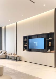 Mueble de sala de estar de diseño de lujo Mueble de TV moderno montado en la pared - Product Image 4