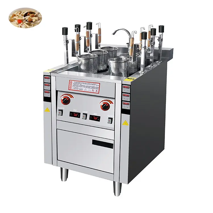 Spaghetti fornelli con leva di sollevamento 3/6 cestello commerciale Noodle Boiler Noodle Boiler elettrico