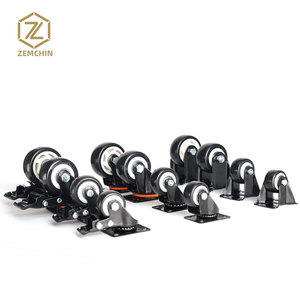 2 Zoll PU-Lenkrollen mit Bremse & Feststellplatte, Schwerlastrollen für Möbel, Werkbänke – Rollenhersteller - Product Image 3