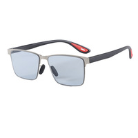 Lunettes de soleil sportives unisexes, verres polarisés UV400, montures sans bords carrées, colorées, durables, avec logo, pour la conduite et les activités de plein air
