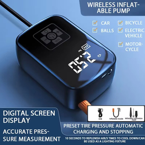 Produits pour la maison intelligente, compresseur d'air sans fil pour voiture, pompe à air, pompe à pneus pour moto, bateau, pneus de voiture - Product Image 3