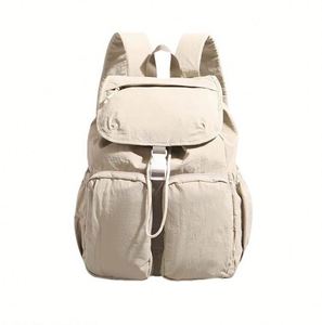 Luxury Vintage Anti-Theft Nylon <b>Backpack</b> Preppy Style Sports Waterproof Travel School Bag Button Closure Strap - Product Image 1