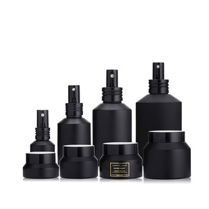 <span class=keywords><strong>Botella</strong></span> de aceite esencial facial de suero esmerilado negro de vidrio redondo con cubierta de aerosol negro 5ml 10ml 15ml 20ml 30ml 50ml 100ml - Product Image 5