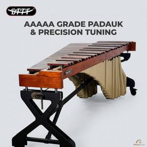 Marimba Professionnelle avec Tubes Résonateurs et Chariot Réglable pour Écoles de Musique et Concerts - Product Image 1