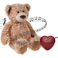 Boîte enregistreuse vocale miniature en forme de cœur pour jouets en peluche, module sonore enregistrable DIY pour animaux en peluche, jouet de lecture de messages personnalisés