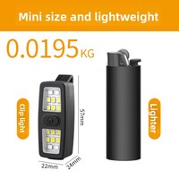 Quhike Nouvelle Lampe LED Stroboscopique Portable Multifonctionnelle à Clipser, Rechargeable, Ultra-légère, 0.37W, à Intensité Variable, pour Camping en Extérieur et Avertissement de Sécurité