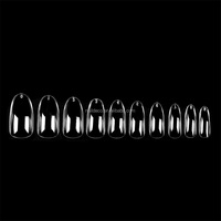 NADECO Faux ongles Soft Gel Pro Tips Clear Color Salon Medium Oval Shapes No Trace Tips