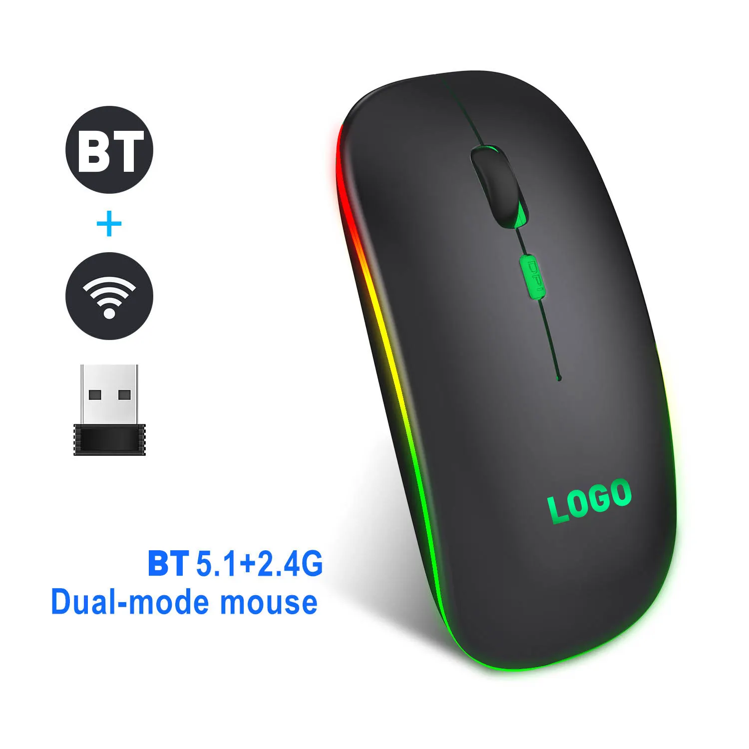 Hot Products Wireless nuovo Mouse ottico 2.4G 1600DPI Mouse da gioco Cordless per uso ufficio e gioco