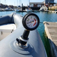Manomètre de pression gonflable de précision 0-5 PSI avec cadran à zone de sécurité codée par couleur, empêche les dommages causés par l'excès de gonflage pour le kayak et le surf